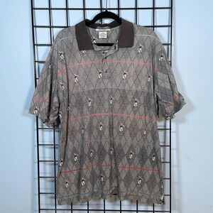 VTG 90s Munsingwear Golfer Polo SS Shirt Mens XL Gray Eclectic Grandpa‎